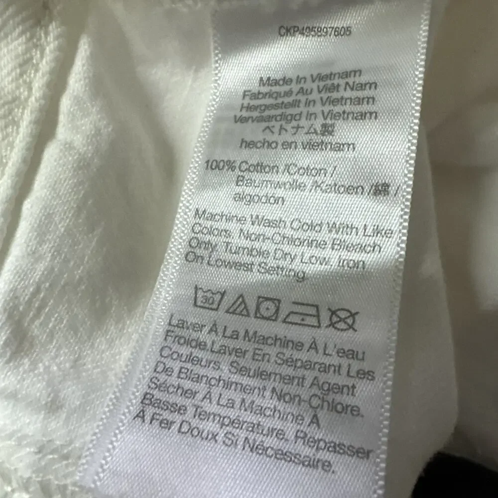 NWD Madewell Fluted Denim Midi Skirt Tile White Womens Size 23 - Picture 13 of 13